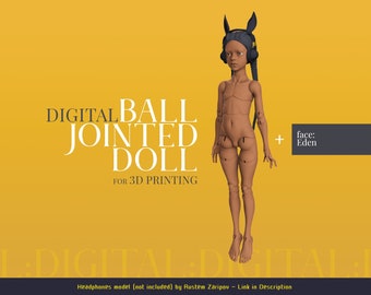 BJD Doll Full Set Digital .STL .OBJ Files for 3D Printing