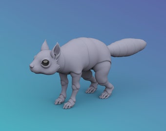 BJD Animal Pet Squirrel - Descarga digital - Pre-soportado para impresión de resina