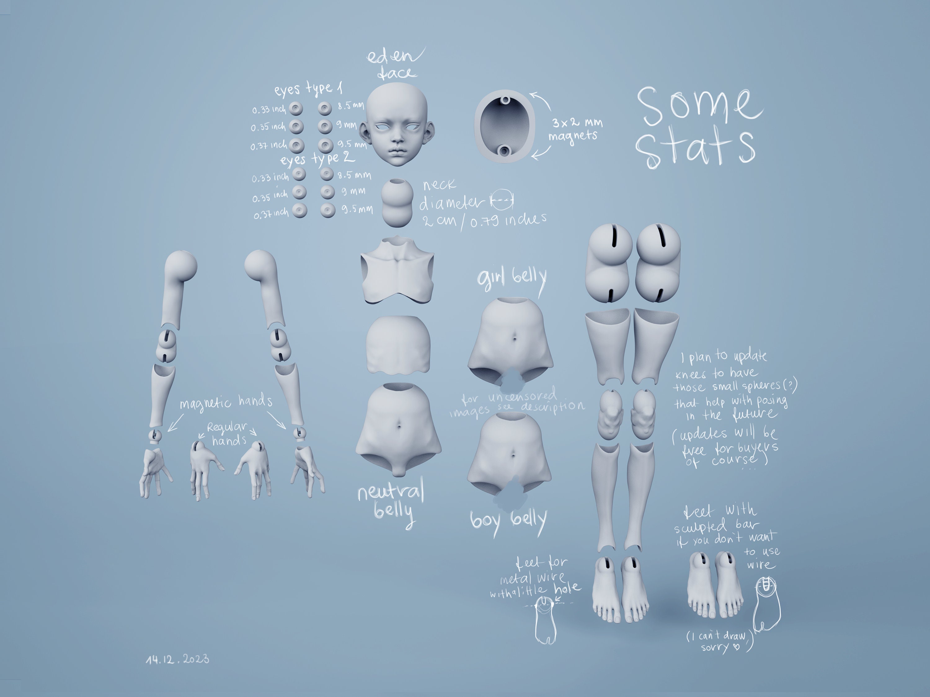 bjd-doll-full-set-digital-stl-obj-files-for-3d-printing-etsy