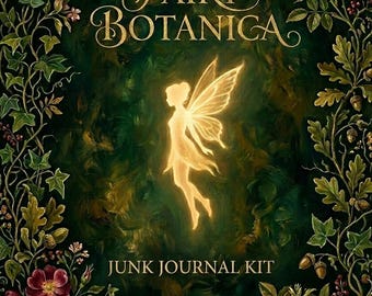 Fairy Botanica Junk Journal Kit, 66 Printable Pages Renaissance Fairy Ephemera, Botanical Woodland Forest Fairies, Instant Download