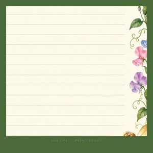 Kit de diario creativo de hadas de jardín, 50 páginas imprimibles con ilustraciones vintage de jardines de hadas, papeles Cottage Roses, descarga instantánea. imagen 7