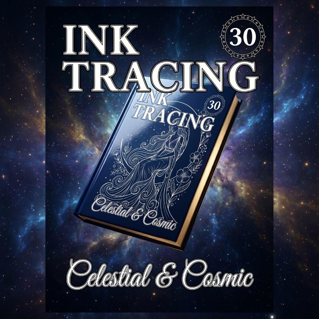 Ink Tracing Coloring Pages | 30 Celestial & Cosmic Designs | Printable ...
