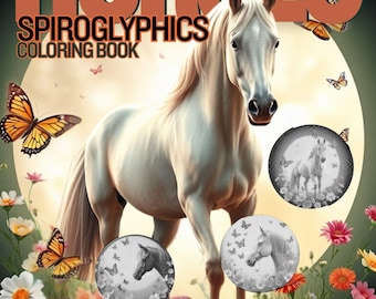 Spiroglyphics Coloring Book Pages for Adults Printable, 10 Spiral Art Pages