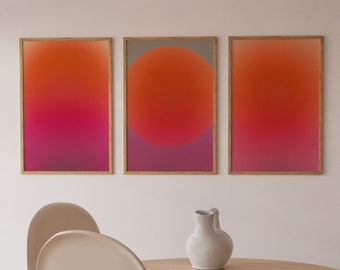 Gradient Aura Art Print Set: Moody Home Decor (Digital Download)