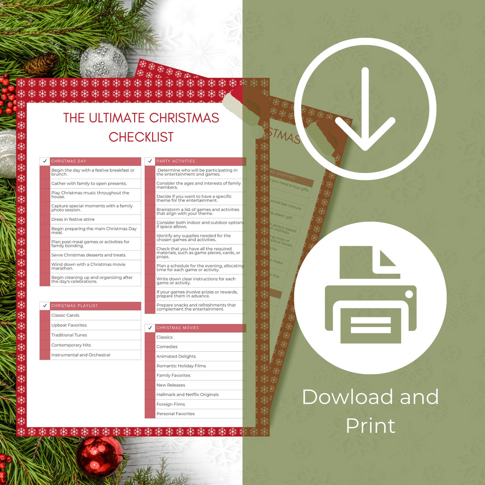 Printable Christmas Checklist - Il 1588xN.5596382033 Fzk9 
