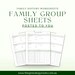 Family Group Worksheet | Family Record Worksheet | Family History | 20 ...