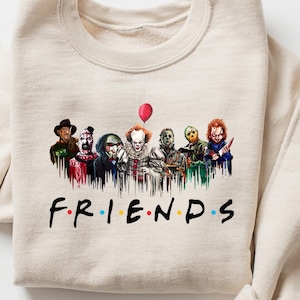 Halloween Horror Friends Sweatshirt, Halloween Shirt, Spooky Shirt, Trick or Treat, Halloween Sweatshirt, Spooky Season, Horror Movies Shirt