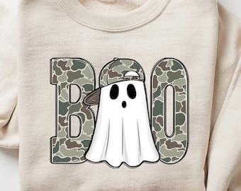 Camo Boo Sweatshirt,Military Halloween tshirt,Veteran Halloween Hoodie,Military Ghost tshirt,Camo Ghost Long Sleeve Gift,Ghost Cap Halloween