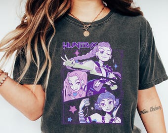 Kpop Demon Hunters Shirt, Huntrix Girl T-Shirt, Kpop idol group Shirt, Mira, Rumi, Joey Shirt, Demon Hunter Merch, Gift for Huntrix fan