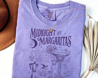 Comfort Colors® Midnight Margaritas Shirt, Tequila Shirt, Witchy Tee, Practical Magic, Midnight Margarita, Spooky Drinking Gift