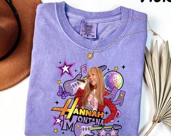 Comfort Colors® Disney Hannah Montana Logo Shirt, Hannah Montana Tee, WDW Magic Kingdom Disneyland Family Birthday Gift