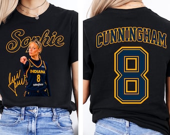 Comfort Colors® Sophie Cunningham 8 Fan Tee, Indiana Basketball Apparel, Retro Athlete Graphic Shirt, Sports Fan Gift for Her, Gift for Fans