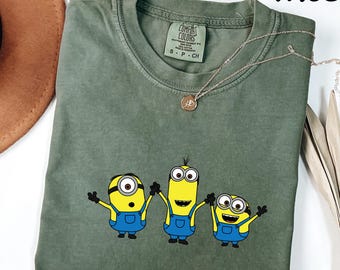 Comfort Colors® Minions Squad T-Shirt Funny Cheering Minions Tee, Minions Graphic Shirt, Youth Tee Toddler Shirt, Minions Fan Gift