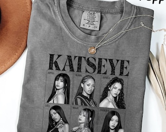 Comfort Colors® Katseye Girls Tee, Katseye Shirt, Katseye Fan Gift, KATSEYE Gnarly Shirt, Vintage K-Pop Graphic Tee, Girl Group Fan Tee