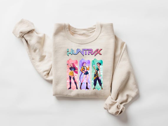 Kpop Demon Hunters Sweatshirt For Kids,Jinu Manga Shirt,Kpop Huntrix Youth Hoodie,Demon Hunter Merch,Saja Girls Youth Shirt, Kpop Shirt