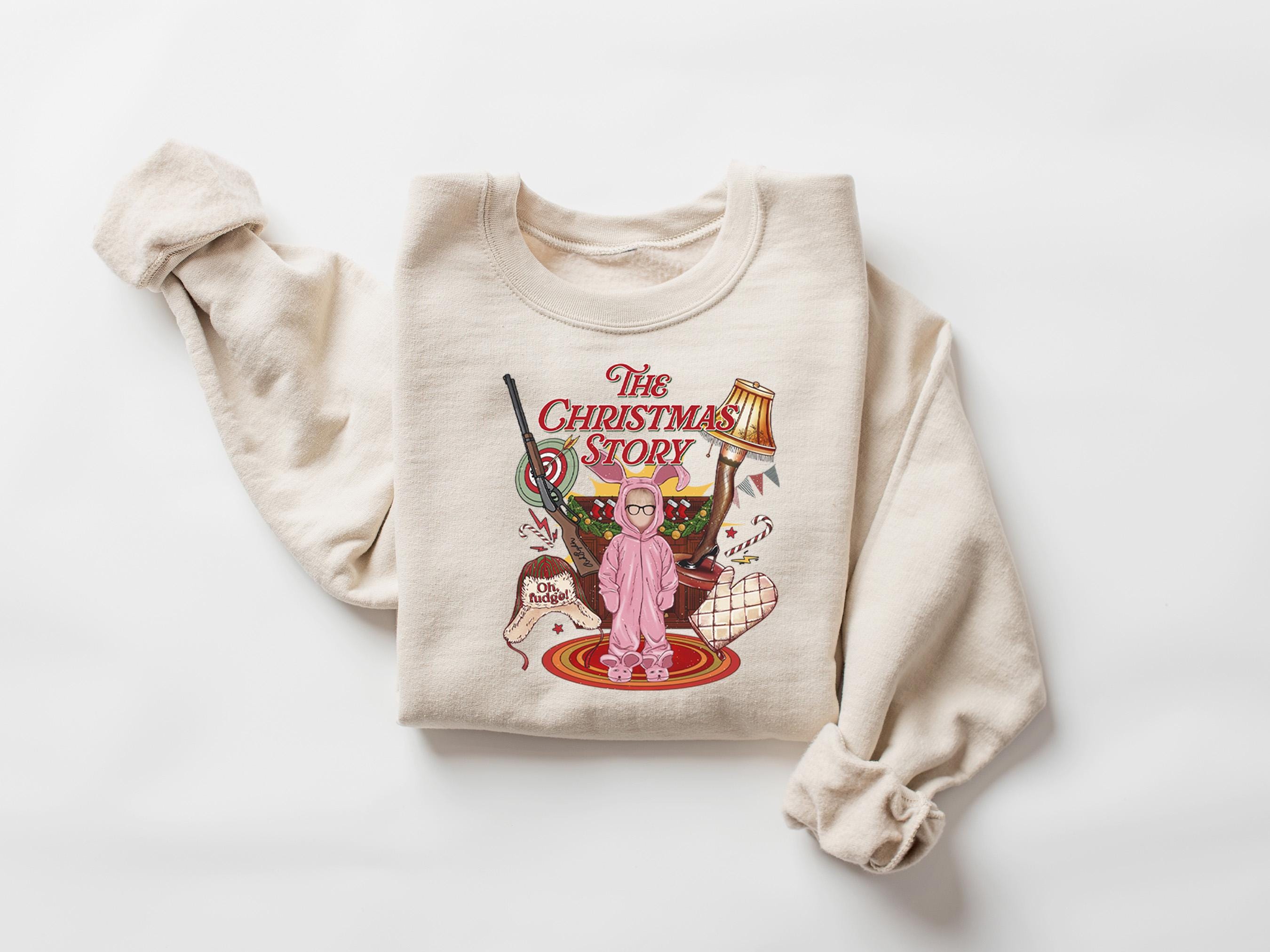 Men's Fragile Leg Lamp Sweatshirt - A Christmas Story Inspired Crewneck Sweater (Oversized Fit)