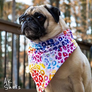Scrunchie Pet Bandana. Animal Print