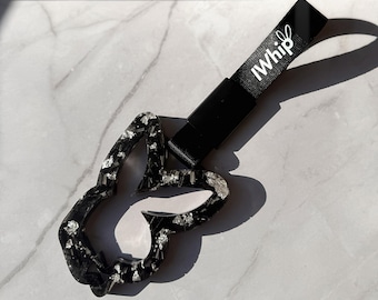 JDM Tsurikawa Drift Strap, Forged Carbon Silver Bunny New Handle Car Charm, Rear View Mirror Hanger, JDM Gift, Handmade by IWhip