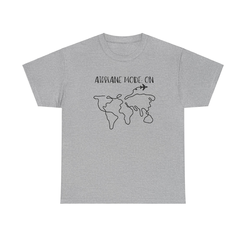 Airplane Mode On TShirt, Travel Shirt, Adventure Awaits Sweater, Family Trip, Friends Trip, World Map, Airplane,World Map Travel Sweatshirt Bild 4