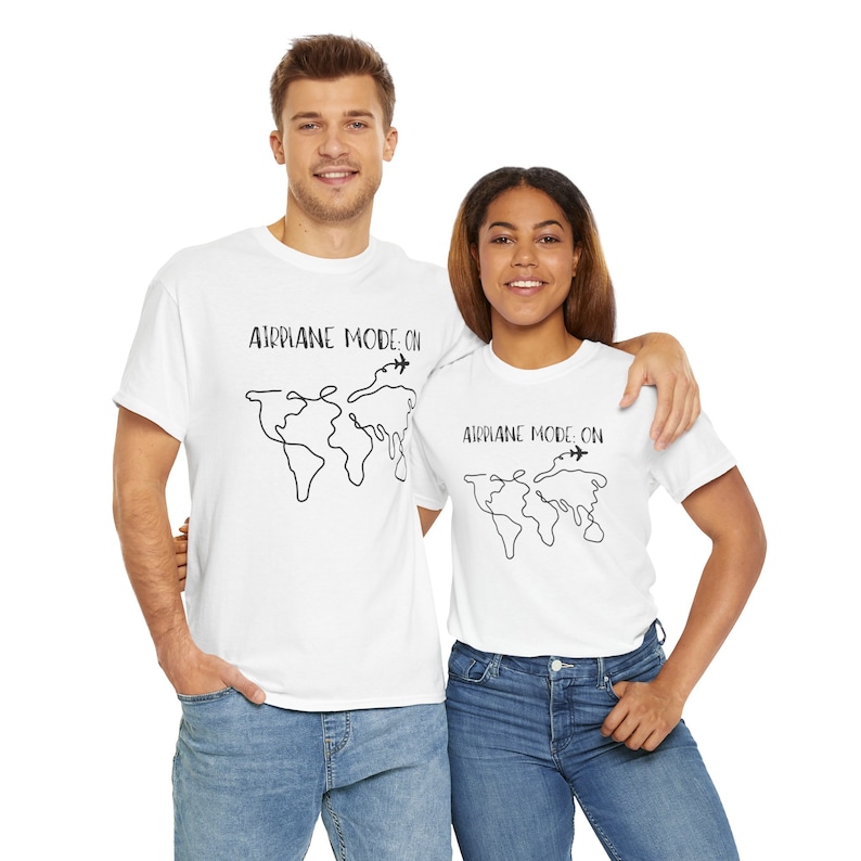Airplane Mode On TShirt, Travel Shirt, Adventure Awaits Sweater, Family Trip, Friends Trip, World Map, Airplane,World Map Travel Sweatshirt Bild 1