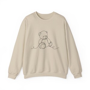 Teddy Bear Hoodie, Teddy Bear Outline Sweatshirt, Teddy Bear Sitting Down Sweatshirt, Teddy Bear Apparel