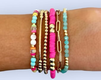 Personalized Custom Beaded Name Bracelet | Custom Word Bracelet | Mama Bracelet | Personalized Jewelry | Gold Filled | Personalized Bracelet