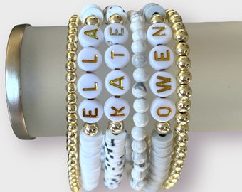 Personalized Custom Beaded Name Bracelet | Custom Word Bracelet | Mama Bracelet | Gift for Her | Gold Filled | Custom Jewelry | Gift for Mom