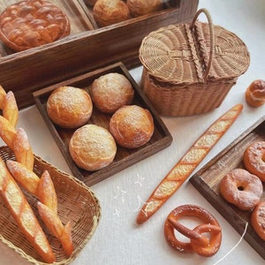 Miniature Artisan Baguettes - Megahouse Dollhouse Bread - 1:6 Scale French Bakery