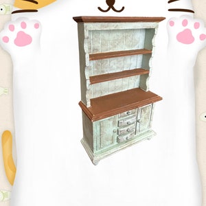 Vintage Dollhouse Hutch - 1:12 Scale Shabby Chic Cupboard