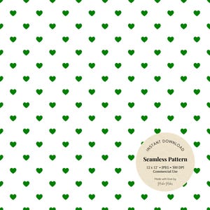 Motif coeurs verts - Papier scrapbooking de Noël JPG pour un journal des fêtes, des étiquettes ou une décoration imprimable