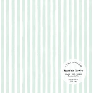 Motif transparent rayures vertes - Papier numérique aquarelle lignes verticales pour scrapbooking ou décoration de chambre d'enfant, arrière-plan imprimable JPG