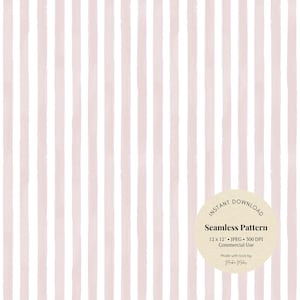 Muted Red Stripe Seamless Pattern – Watercolor Digital Paper for Invitations, Scrapbooks or DIY Crafts, JPG Printable File