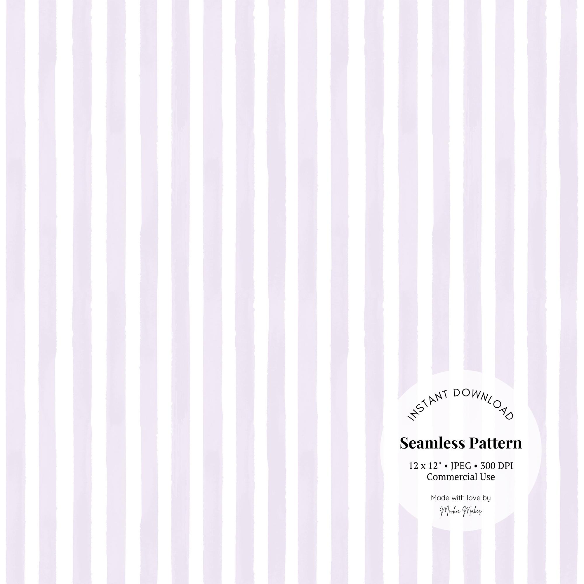 Lavender Stripe Seamless Pattern: Watercolor Digital Paper (JPG ...