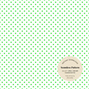 Motif transparent à pois vert néon - Papier numérique JPG vert vif pour travaux manuels, décorations de fête, impressions rétro