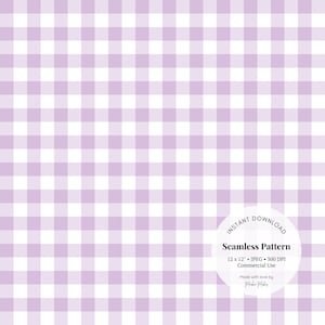 Muted Purple Gingham Pattern: Seamless Checkered Digital Paper (JPG Download)