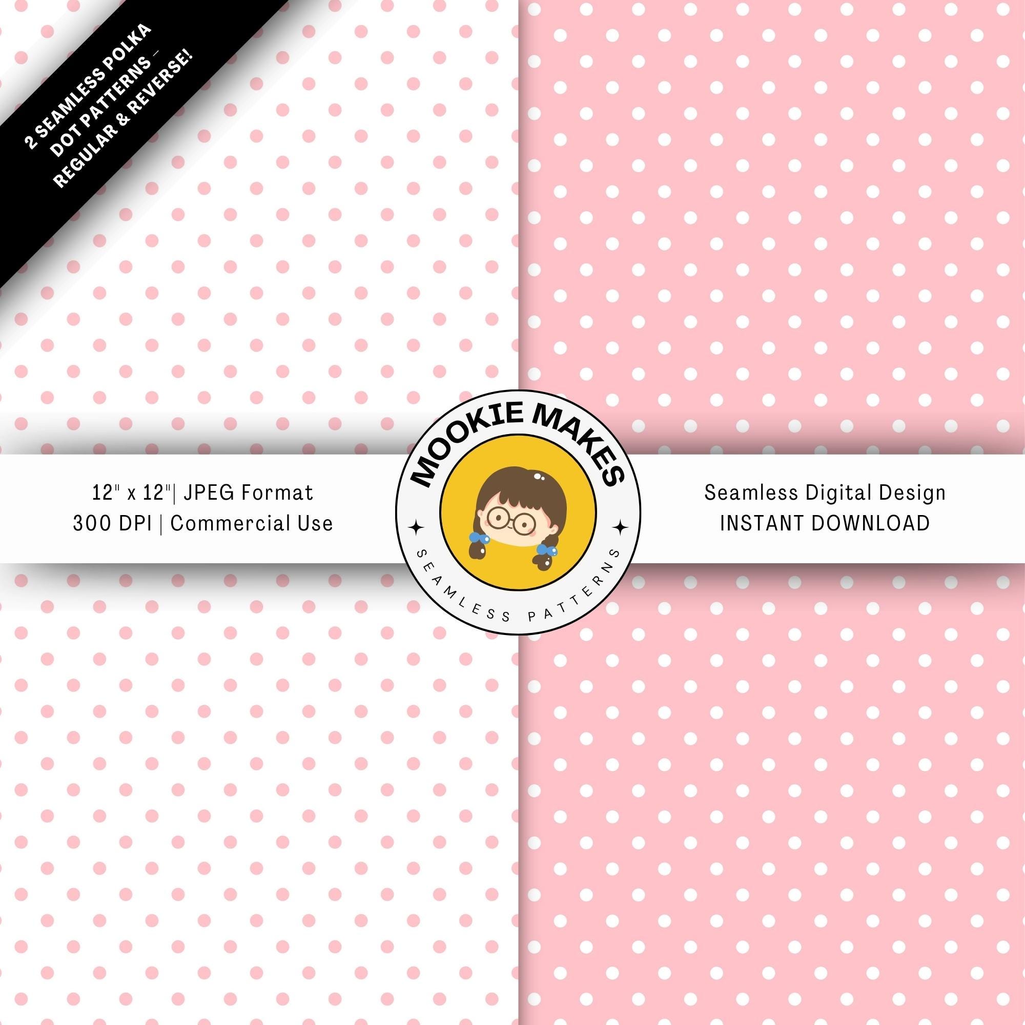 Blush Pink Polka Dot Pattern: Seamless Digital Paper (JPG Download) - Etsy
