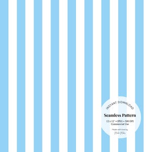 Baby Blue Stripe Pattern – seamless digital paper, vertical stripe JPG for baby shower crafts & nursery decor