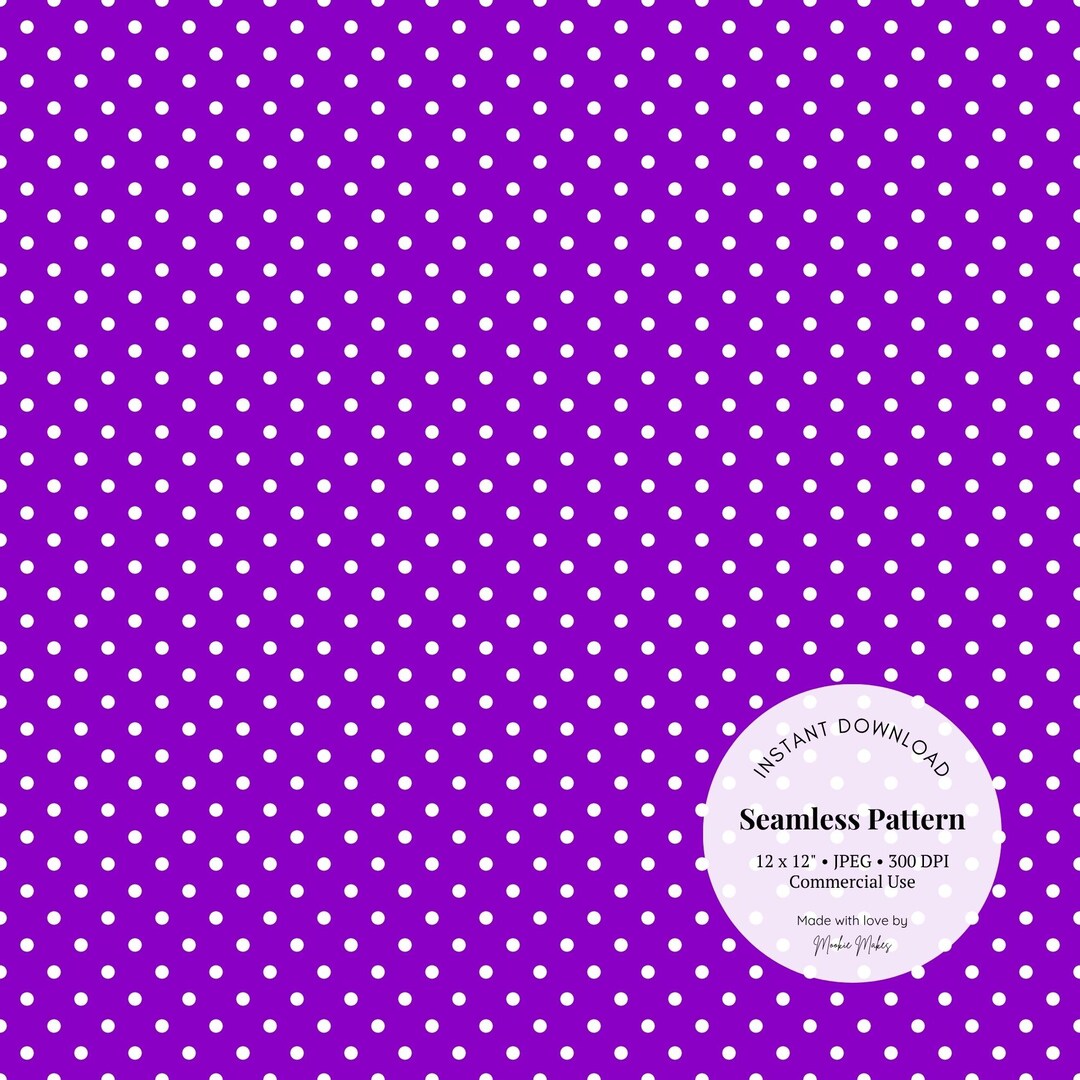 Purple Polka Dot Digital Paper – Seamless Pattern (JPG) - Etsy