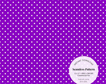 Lila-Punkte Digitales Papier – Nahtloses Muster (JPG)