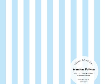 Light Baby Blue Stripe Pattern – pastel blue digital paper, seamless vertical stripe JPG for baby shower & nursery use
