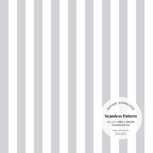 JPG sans couture à rayures grises – Rayures verticales minimalistes pour le tissu, le scrapbooking et les travaux manuels, imprimable en téléchargement numérique