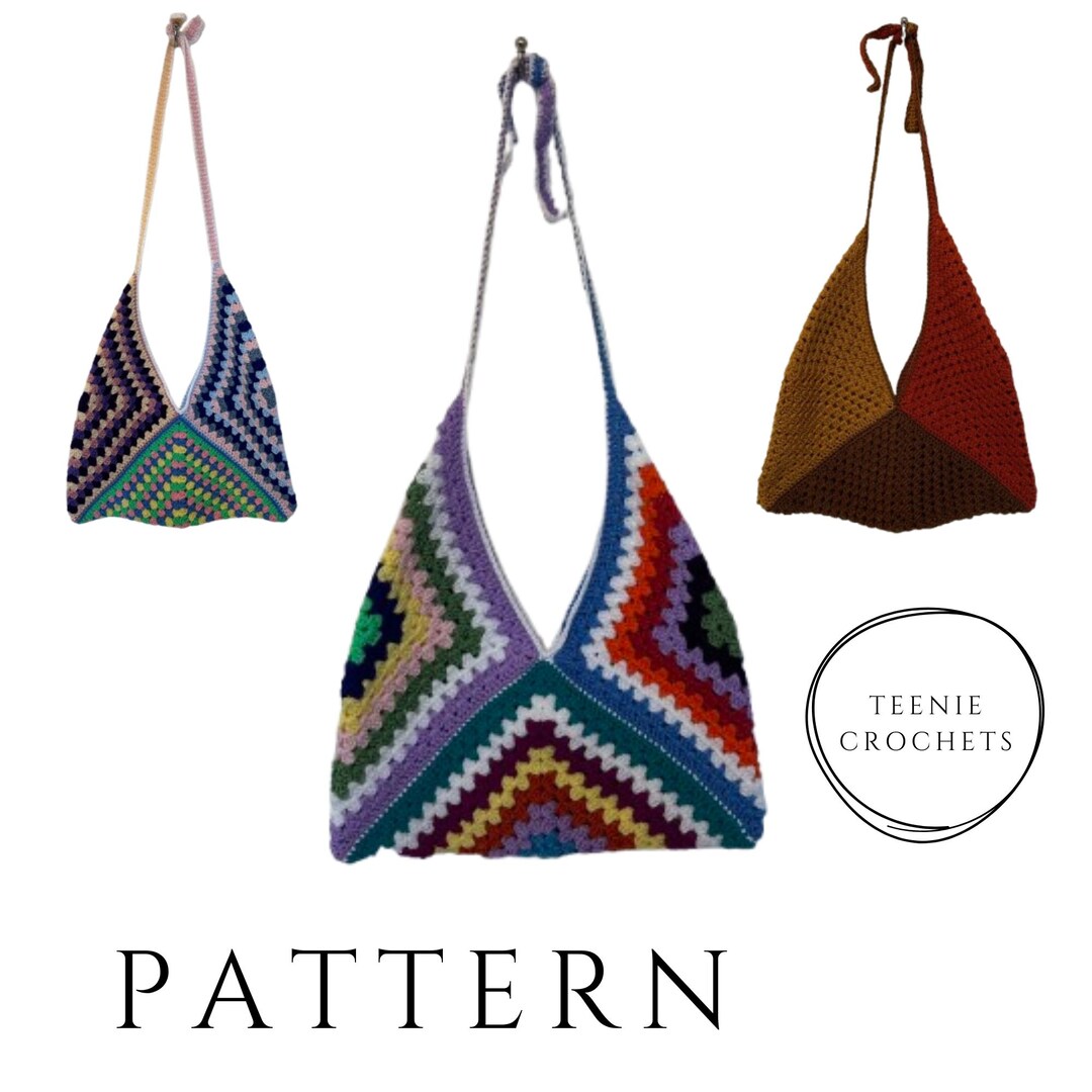 Granny Square Crochet Bag Pattern | Boho Shoulder Bag | PDF Download - Etsy
