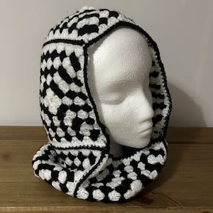 PDF Crochet Pattern | Granny Square Balaclava | Crochet Balaclava | Granny Squares | Funky Clothes | Face Mask | Crochet Pattern