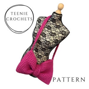 PDF Crochet Pattern | Super Chunky Bow Bag | Crochet Pattern | Crochet | Bow Bag | Crochet Bow Bag Pattern | Crochet Accessories