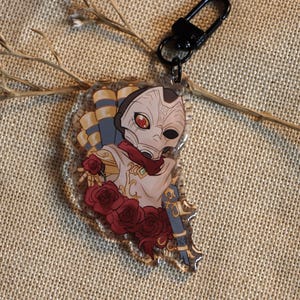 Lindos llaveros inspirados en Jhin de League of Legends