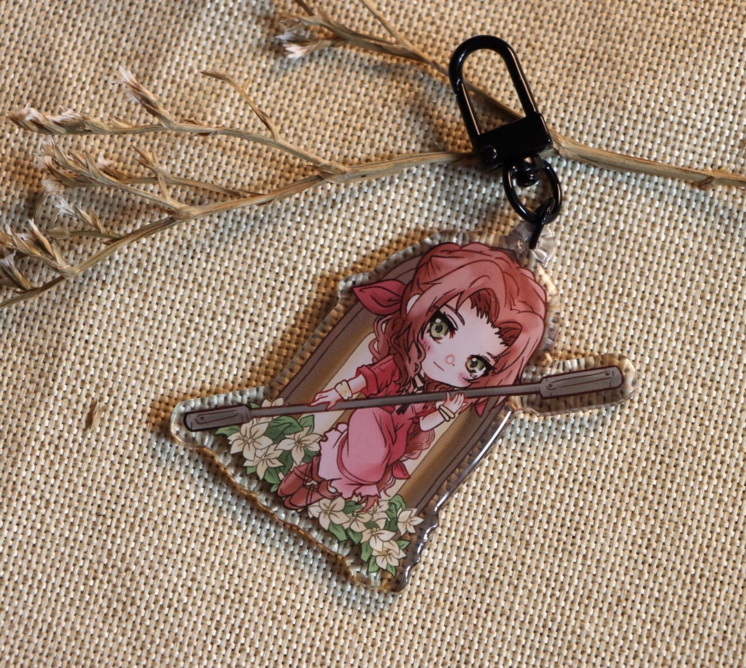 Sweet Fantasy Series Seven Remake Aerith Keychain - Etsy