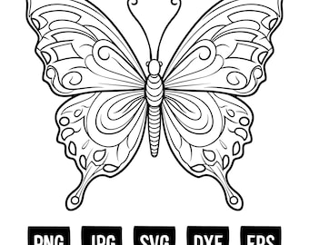 Outline Butterfly SVG, Butterfly SVG Cut Files for Cricut, Outline Butterfly SVG Cut File, Butterfly Svg for Paper Crafts Coloring