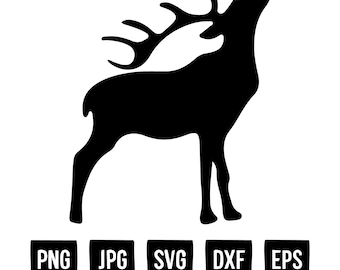Deer Silhouette SVG, Deer, png, jpg, dxf, eps.
