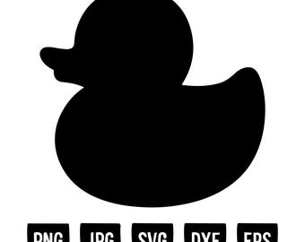 Silhouette Bath Duck SVG, Bath Duck SVG Cut Files for Cricut, Bath Duck Svg Digital Download, Rubber Duck SVG Cut File, Rubber Duck Svg