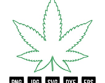 Outline Pot Leaf SVG, Pot Leaf SVG Cut Files for Cricut, Pot Leaf Svg Digital Download, Pot Leaf Svg for Silhouette